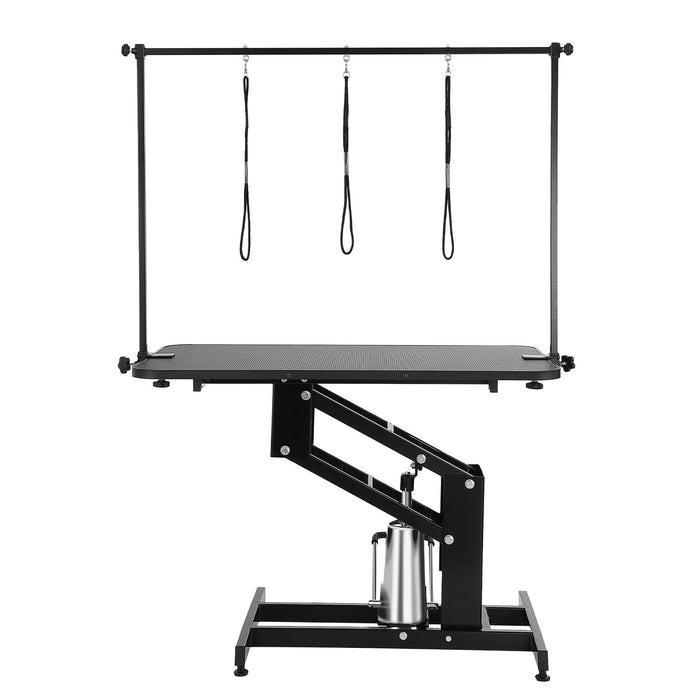 109Cm Hydraulic Pet Grooming Table Heavy Duty Dog Grooming Arm For Medium / Small Dogs Height Adjustable Dog Grooming Station Anti Slip Tabletop / Dog Grooming Station Max Bearing 182Kg