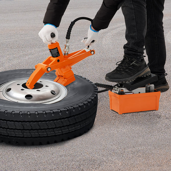 Hydraulic Bead Breaker 1000 Psi Tire Bead Breaker With Metal Foot Pump Heavy-Duty Steel Bead Breaker Tool For Tractors Trucks Buses Lawn Mowers Atvs