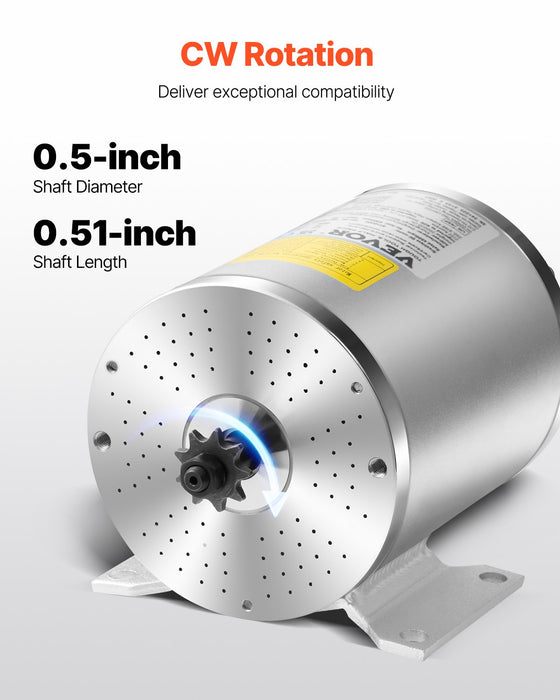 1800W Electric Brushless Dc Motor Kit - 48V 4500Rpm Motor With Upgraded Speed Controller Throttle Grip Kit For Go Karts E-Bike Motorcycle Scooter