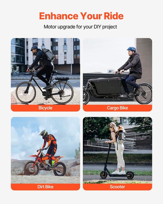 1800W Electric Brushless Dc Motor 48V 4500Rpm Motor For E-Bike Dirt Bike