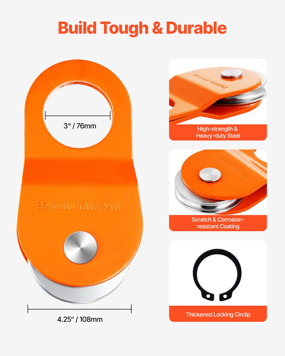 10 Ton Recovery Winch Snatch Block 22 000 Lbs Capacity Off Road Atv Utv