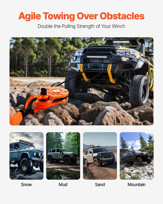 10 Ton Recovery Winch Snatch Block 22 000 Lbs Capacity Off Road Atv Utv