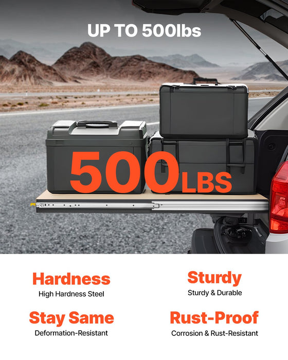 1 Pair 18-60 In Soft-Close Drawer Slides Ball Bearing Full Extension