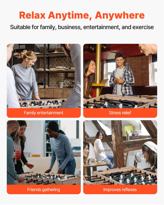 140 Cm Foosball Soccer Game Table Standard Size Foosball Table For Home