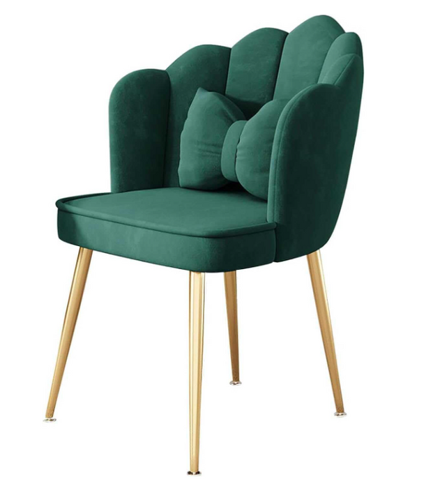 Velvet Living Room Chair Set Of 2 Pcs - Green