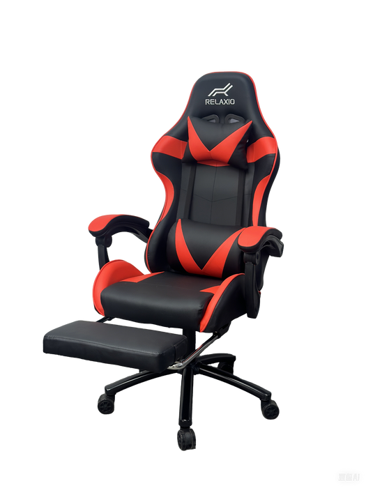 Gaming Chair With Headrest And Foot Rest - Red