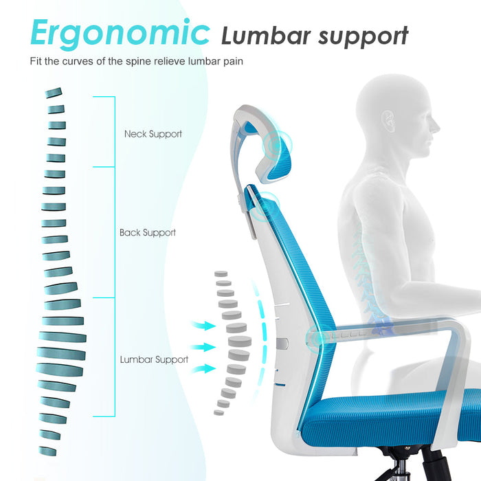 High Back Executive Pu Office Chair - Green