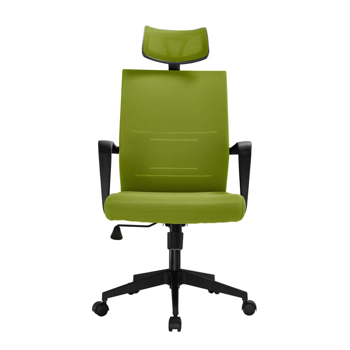 High Back Executive Pu Office Chair - Green
