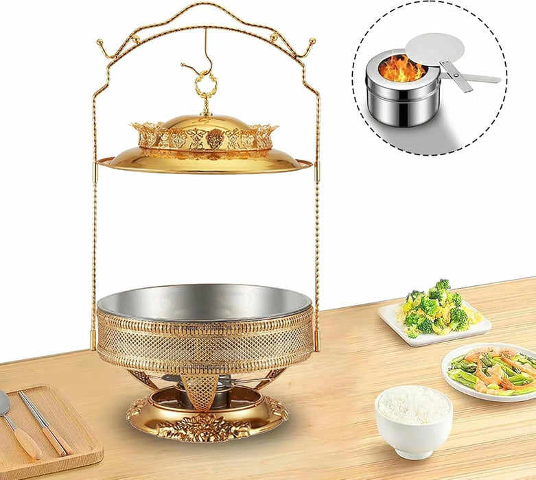 Gold Chafing Dish Buffet Set Luxury Buffet R Hanging Lid Dining Stove Set With Lid