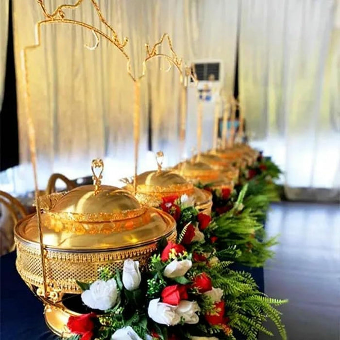 Gold Chafing Dish Buffet Set Luxury Buffet R Hanging Lid Dining Stove Set With Lid