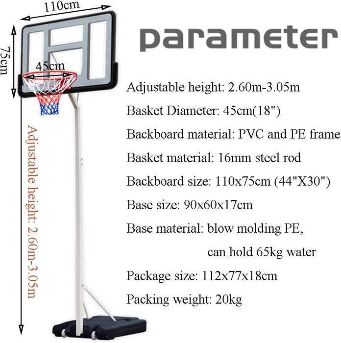 Portable Basketball Hoop Stand – 3.05M 10Ft