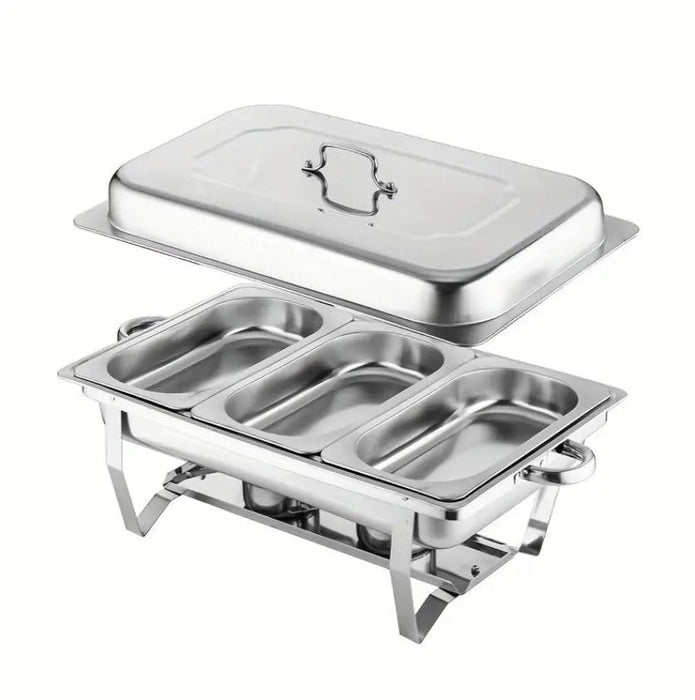 Chafing Dish Food Warmer Stove 11L 3 Compartment