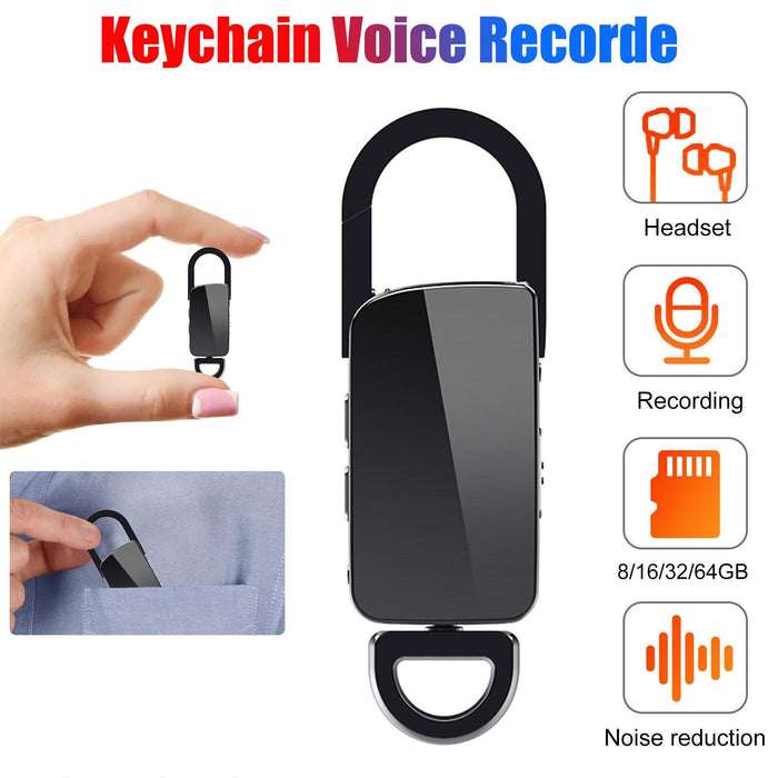 16Gb Keychain Hd Noise Reduction Portable Recording Pen