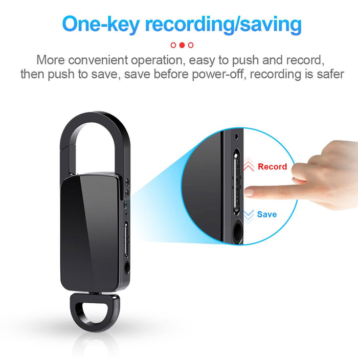 16Gb Keychain Hd Noise Reduction Portable Recording Pen