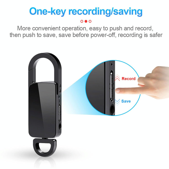 32Gb Keychain Hd Noise Reduction Portable Recording Pen