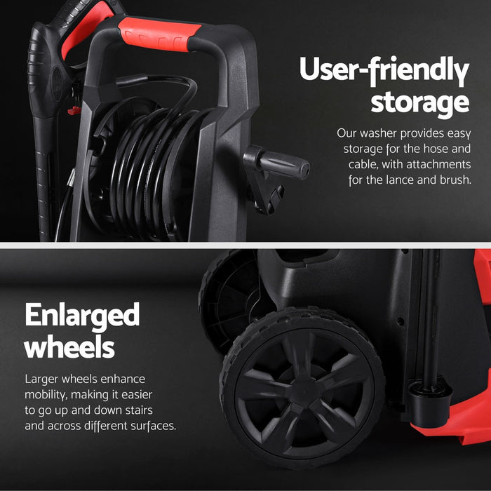 2800Psi High Pressure Washer Water Cleaner Electric Pump 30M Jet Hose Gurney