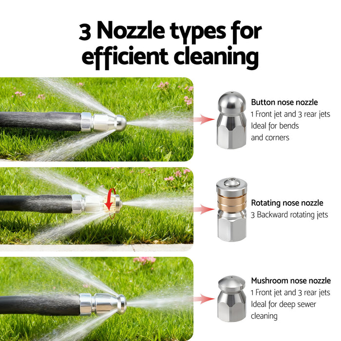 Pressure Washer Hose 30M 5800Psi Power Replacement Extension 1/4'' Quick Connect