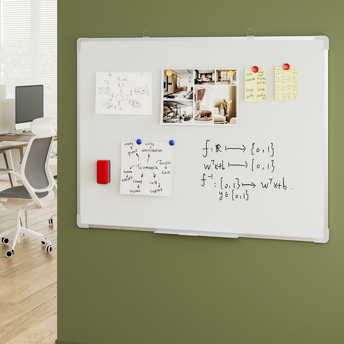 Whiteboard 90X120cm Erase Board Marker Eraser Tray Home Office School
