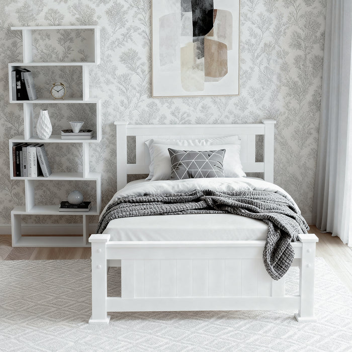 King Single Bed Frame And Bookshelf