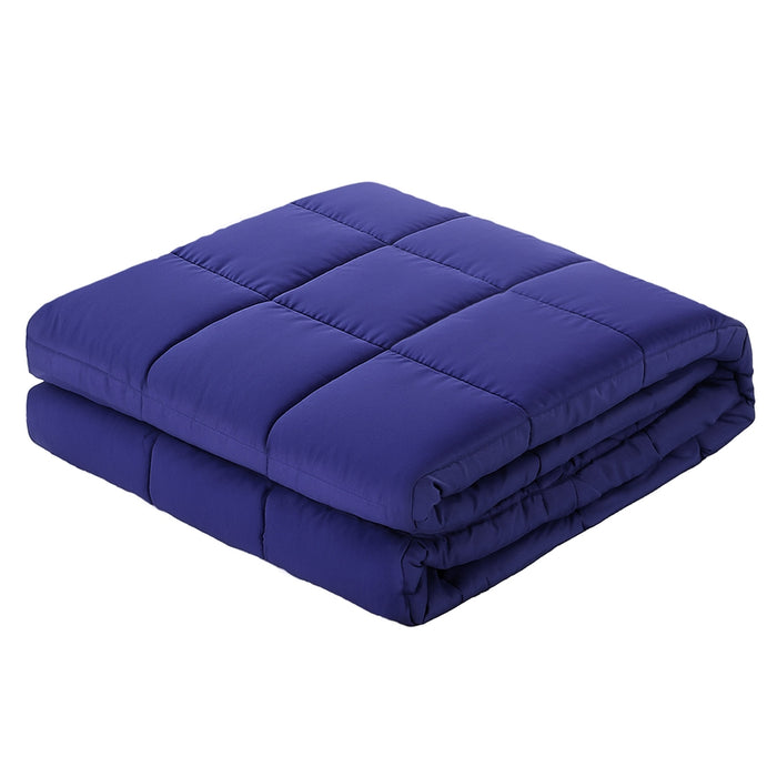 Weighted Blanket 9Kg Kids Adults Heavy Gravity Relax Calm Blue