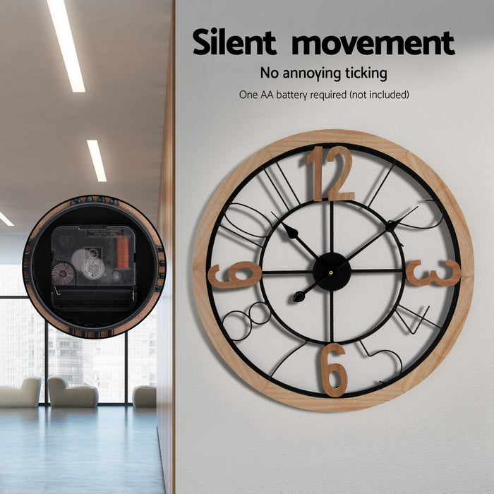 60Cm Wall Clock Wooden