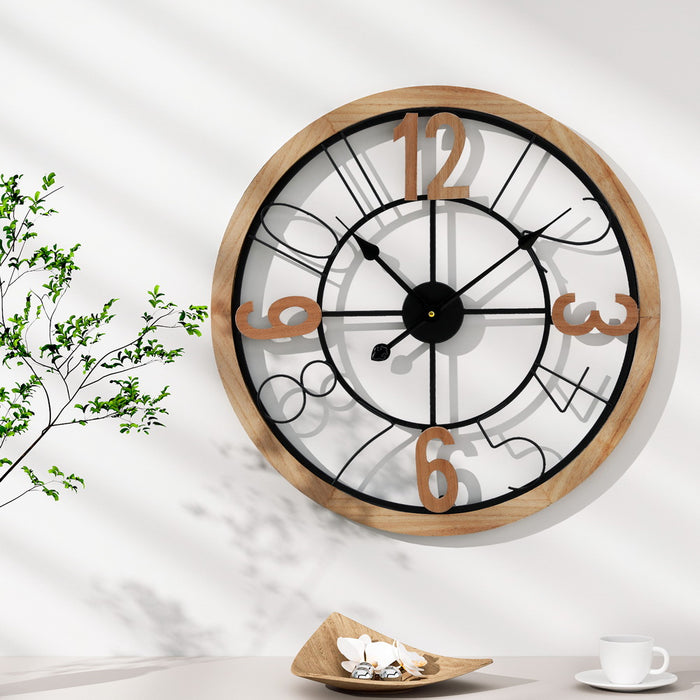 60Cm Wall Clock Wooden