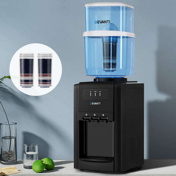 Water Cooler Dispenser Bench Top 22L W / 2 Filter
