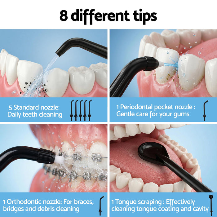 Cordless Water Flosser Dental Oral Irrigator Black