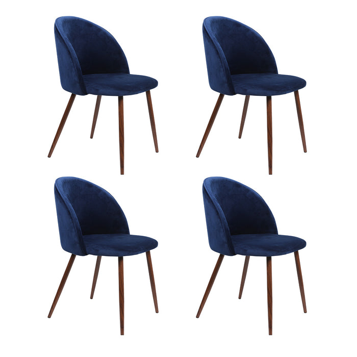 4X Dining Chairs Seat French Navy