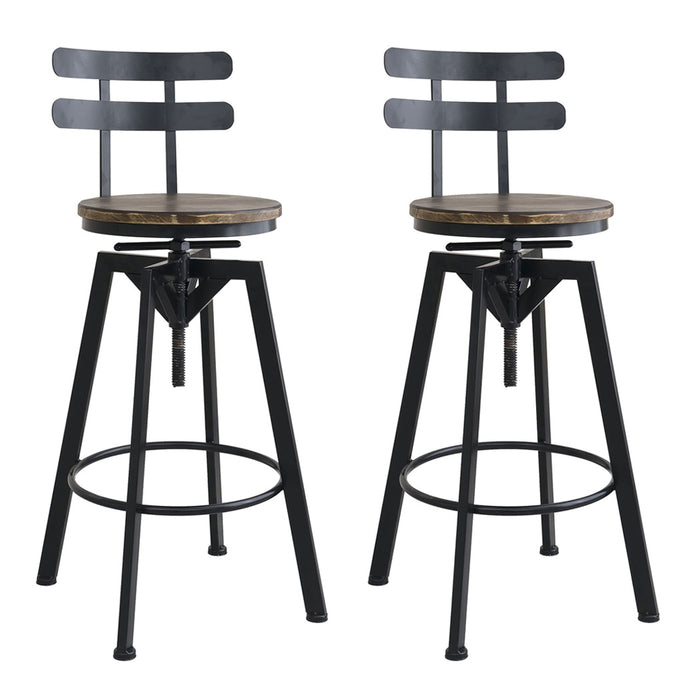 2X Bar Stool Industrial Adjustable