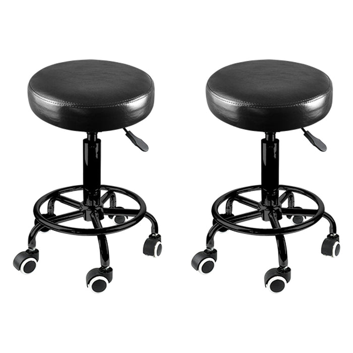 2X Salon Stool Swivel Bar Stools
