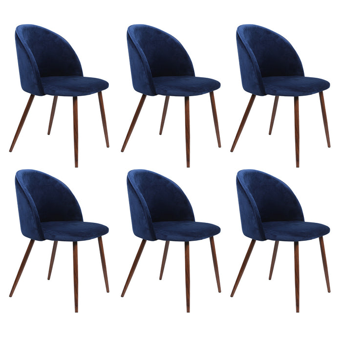 6X Dining Chairs Seat French Navy