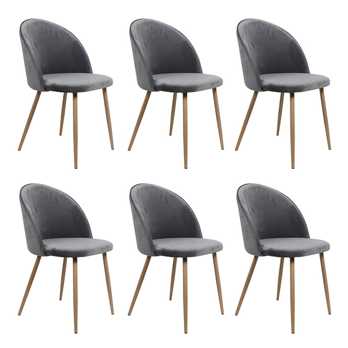 6X Dining Chairs Seat French Grey