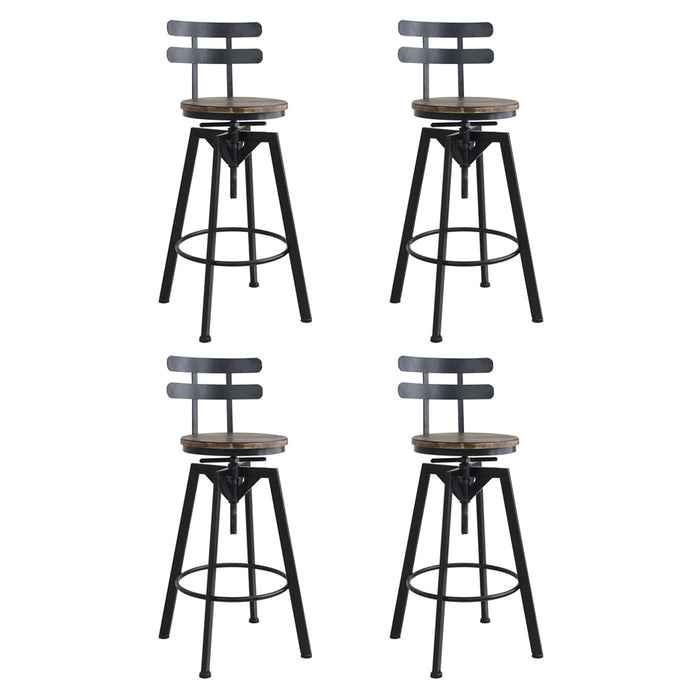 4X Bar Stool Industrial Adjustable