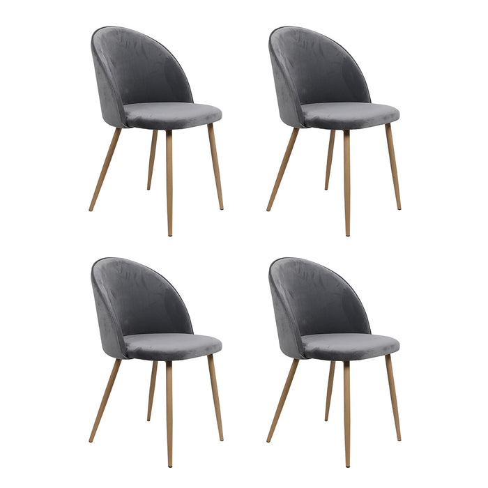 4X Dining Chairs Seat French Grey