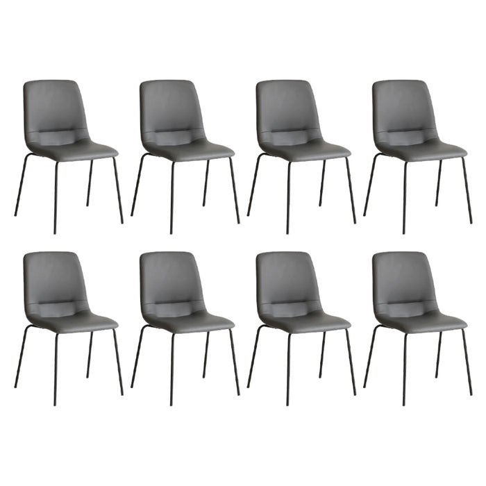 Stackable Dining Chairs Kitchen Grey Set Of 8