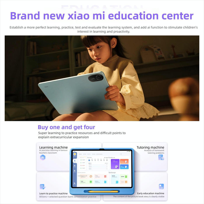 Redmi Pad 2 11 Inch Tablet Pc Soft Light Edition 8Gb+128Gb Hyperos 2 Mediatek G100-Ultra Octa Core Cpu Grey