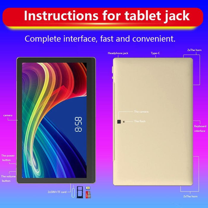 4G Lte Tablet Pc 14.1 Inch 4Gb+128Gb Android 8.1 Mtk6797 Deca Core 2.1Ghz Dual Sim Support Gps Otg Wifi Bt