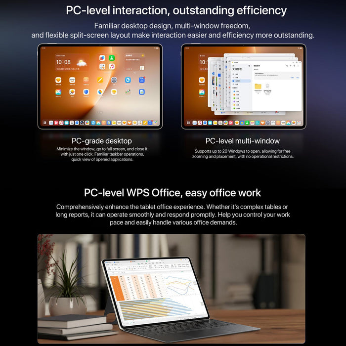 Honor Magicpad3 Pro 13.3 Inch Wifi Tablet Pc 12Gb+512Gb Magicos 10.0 Qualcomm Snapdragon 8 Elite Gen5 Octa Core White