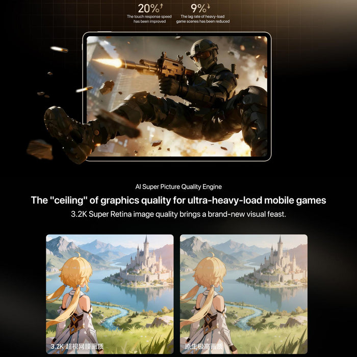 Honor Magicpad3 Pro 13.3 Inch Wifi Tablet Pc 12Gb+512Gb Magicos 10.0 Qualcomm Snapdragon 8 Elite Gen5 Octa Core White