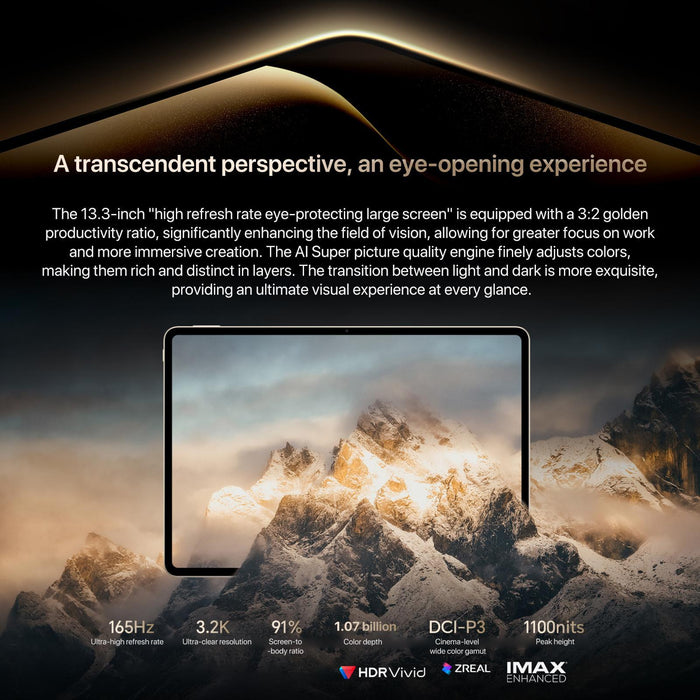 Honor Magicpad3 Pro 13.3 Inch Wifi Tablet Pc 12Gb+512Gb Magicos 10.0 Qualcomm Snapdragon 8 Elite Gen5 Octa Core White