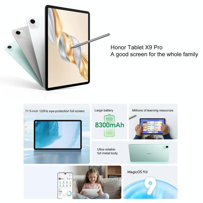 Honor Pad X9 Pro Wifi Tablet Pc 11.5 Inch Magicos 9.0 Qualcomm Snapdragon 685 Octa Core