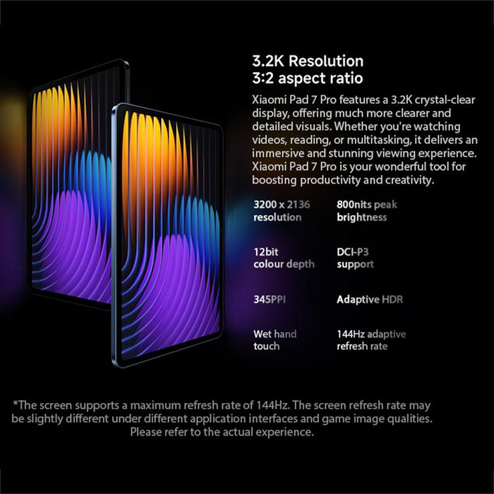Xiaomi Pad 7 Pro Global 12Gb+512Gb 11.2 Inch Xiaomi Hyperos 2 Qualcomm Snapdragon 8S Gen 3 Octa Core