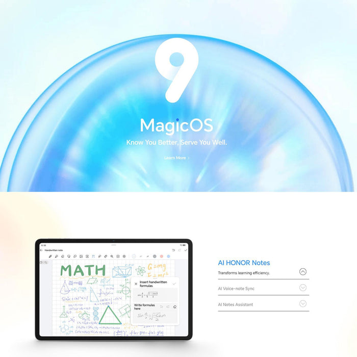 Honor Pad 10 Wifi Tablet Pc 12.1 Inch 12Gb+512Gb Magicos 9.0 Qualcomm Snapdragon 7 Gen3 Octa Core Grey