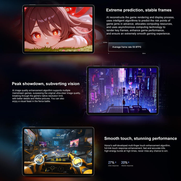 Honor Pad Gt Wifi Tablet Pc 11.5 Inch Magicos 9.0 Dimensity 8350 Ultra Octa Core