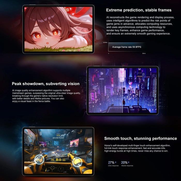 Honor Pad Gt Wifi Tablet Pc 11.5 Inch Magicos 9.0 Dimensity 8350 Ultra Octa Core