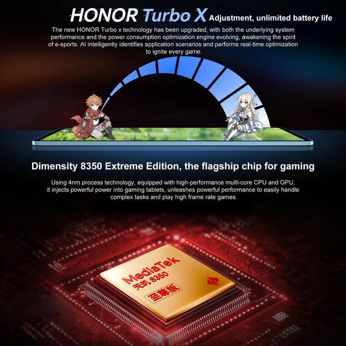 Honor Pad Gt Wifi Tablet Pc 11.5 Inch Magicos 9.0 Dimensity 8350 Ultra Octa Core