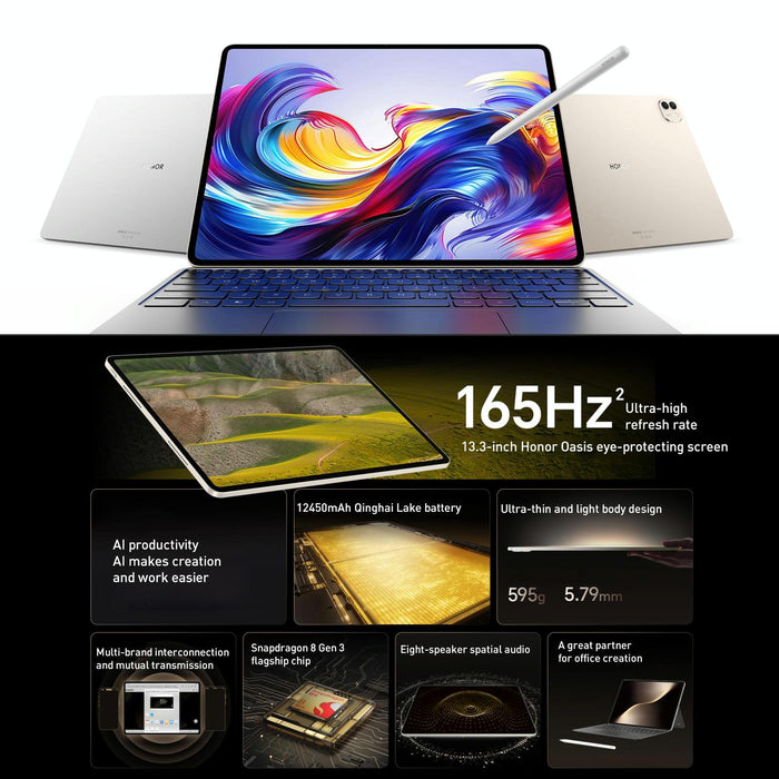 Honor Magicpad3 13.3 Inch Wifi Tablet Pc Magicos 9.0.1 Qualcomm Snapdragon 8 Gen3 Octa Core