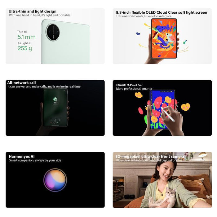 Huawei Matepad Mini 5G 8.8 Inch 12Gb+512Gb Harmonyos 5.1 Hisilicon Kirin 9010 Not Support Google Play