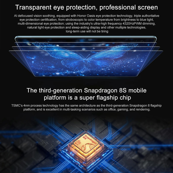 Honor Pad Gt Pro Wifi Tablet Pc 12.3 Inch Magicos 8.0.1 Qualcomm Snapdragon 8S Gen 3 Octa Core